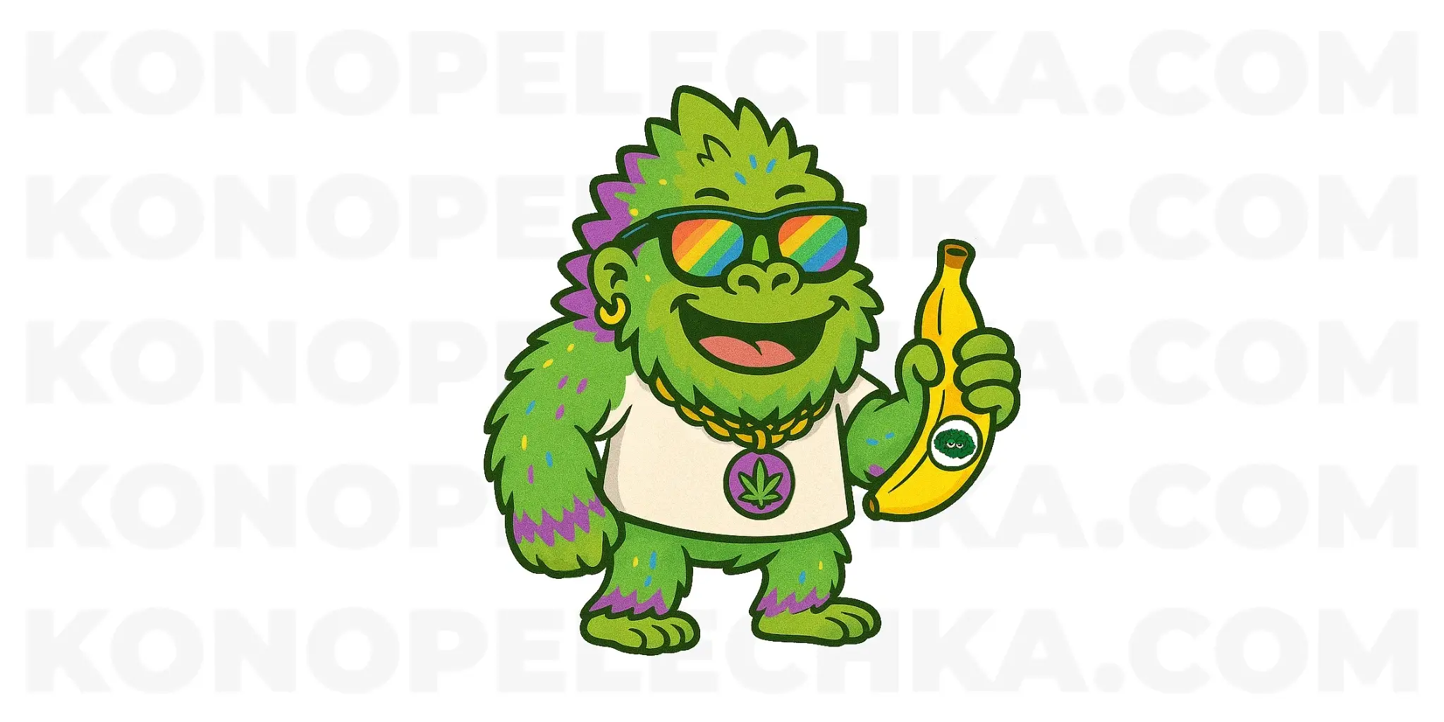 Gorilla Zkittlez Auto стікер горілла конопелечка з бананом