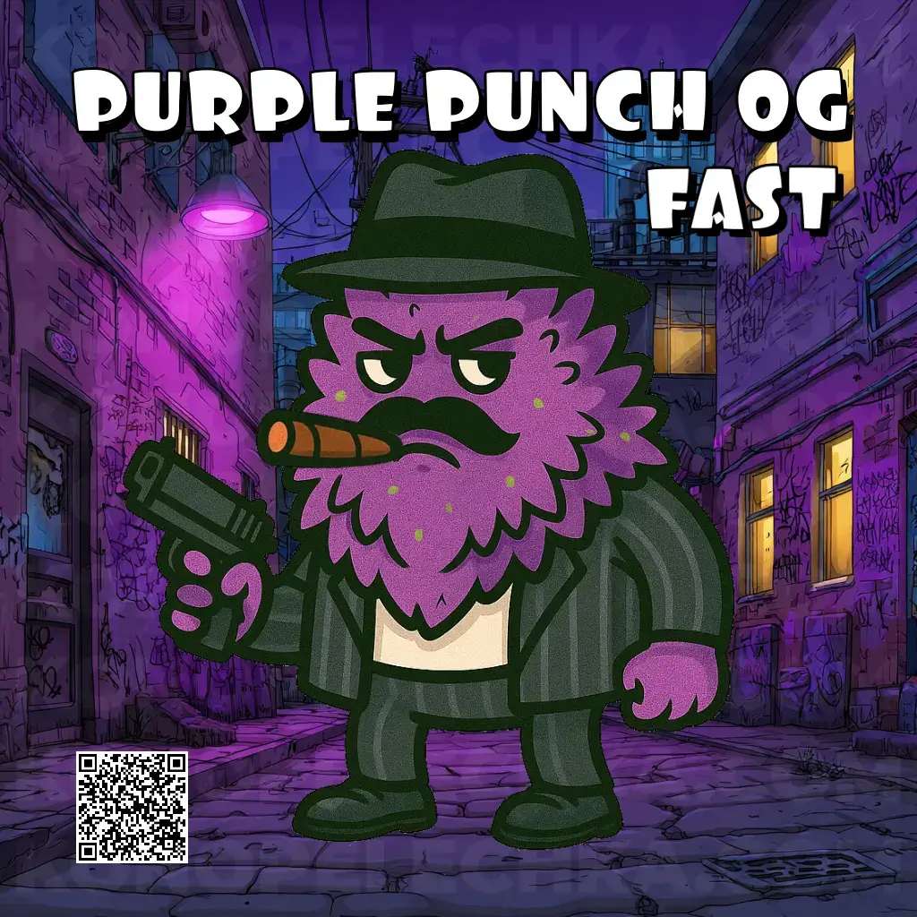 Purple Punch OG Малюнок Шишка Ганстер зі зброєю