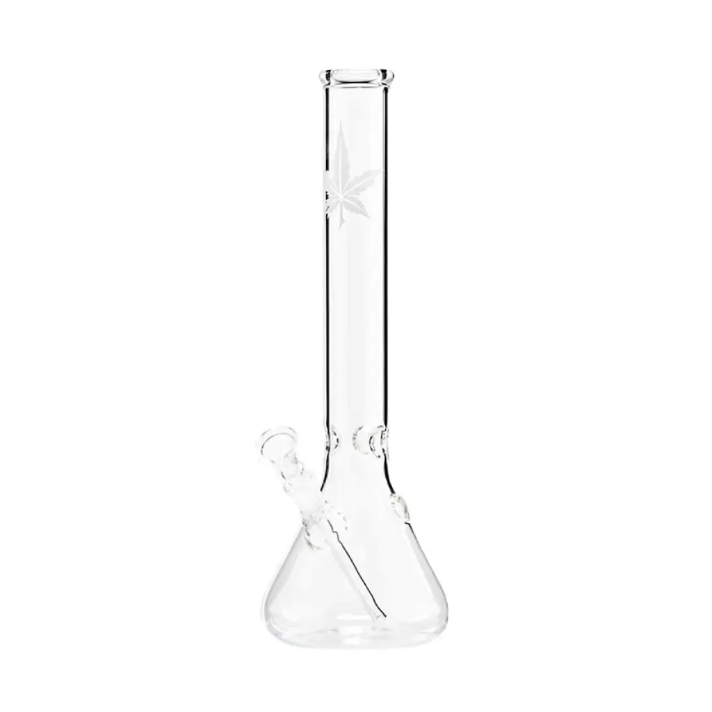 Скляний Бонг з Листком Коноплі