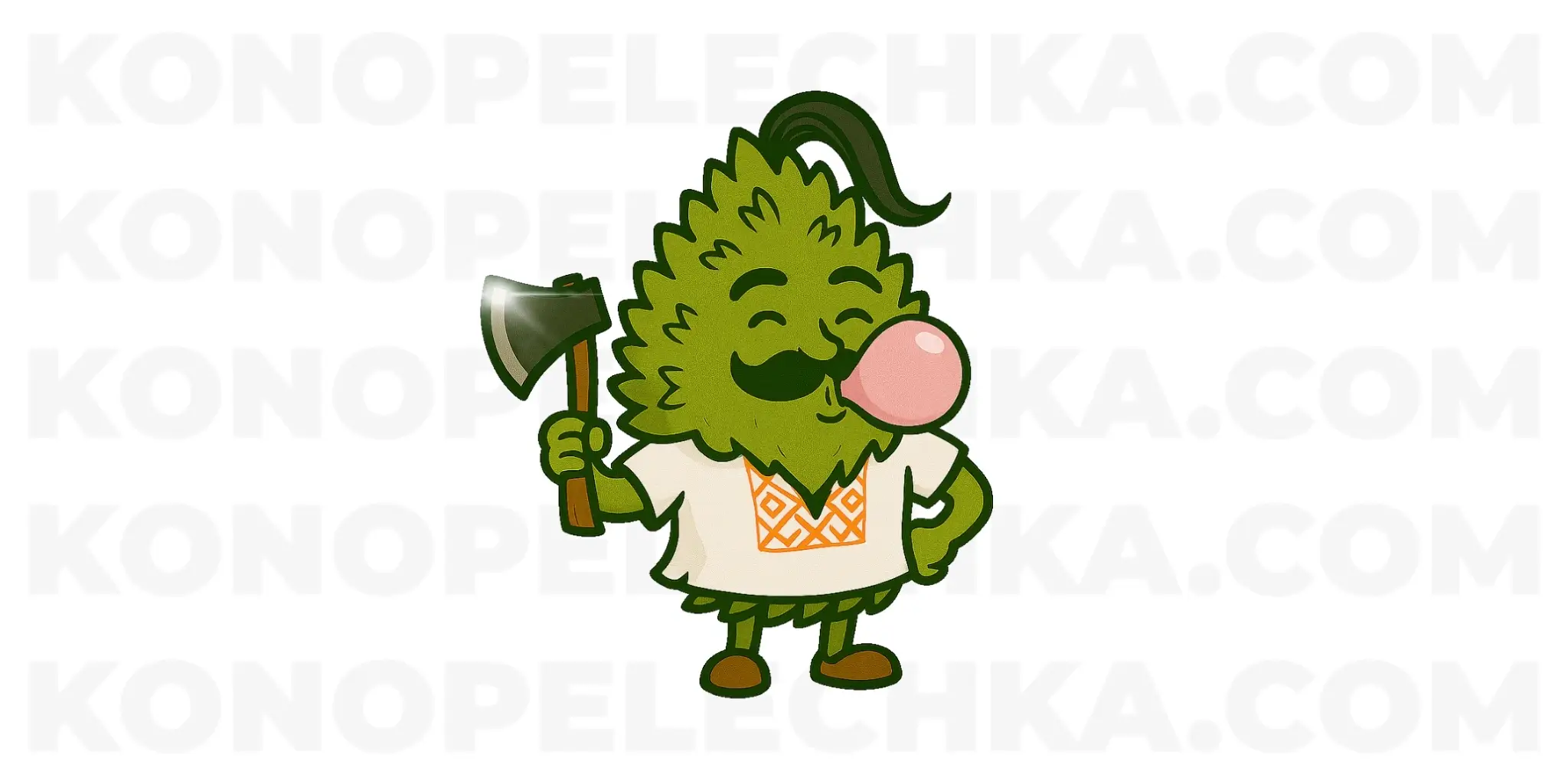 шишка з топором козак малюнок конопелька