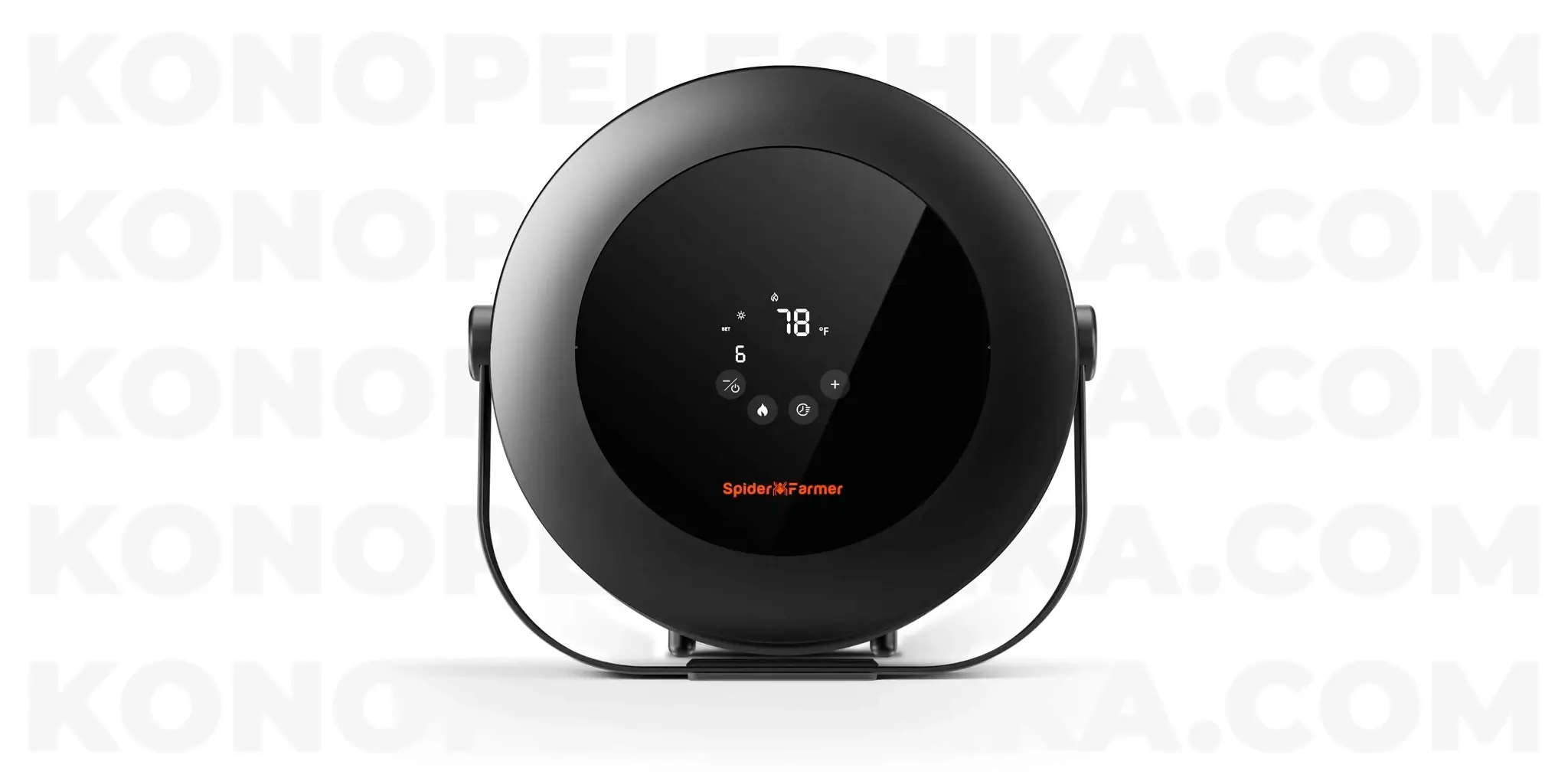 Компактний круглий смарт-обігрівач Spider Farmer із цифровим LED-екраном для контролю температури та вологості в індорі