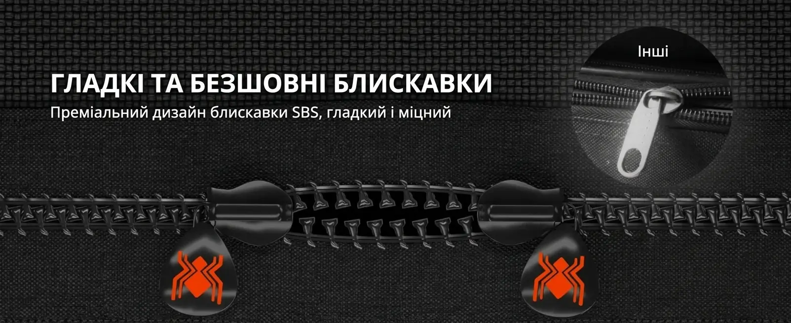 Преміальний дизайн застібки-блискавки SBS Spider Farmer із захистом від заклинювання та порівняння зі звичайними блискавками